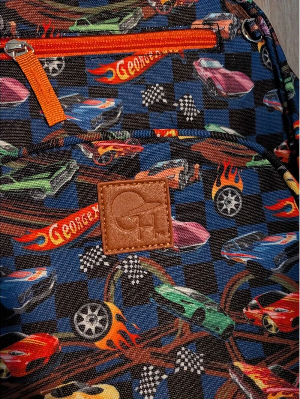 George Hats Hot Wheels Backpack & Lunch Box / LunchpailSet | New
